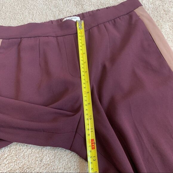 ARITZIA Babaton Dexter tuxedo pants burgundy maroon plum Sz 10🔥 - Picture 10 of 13